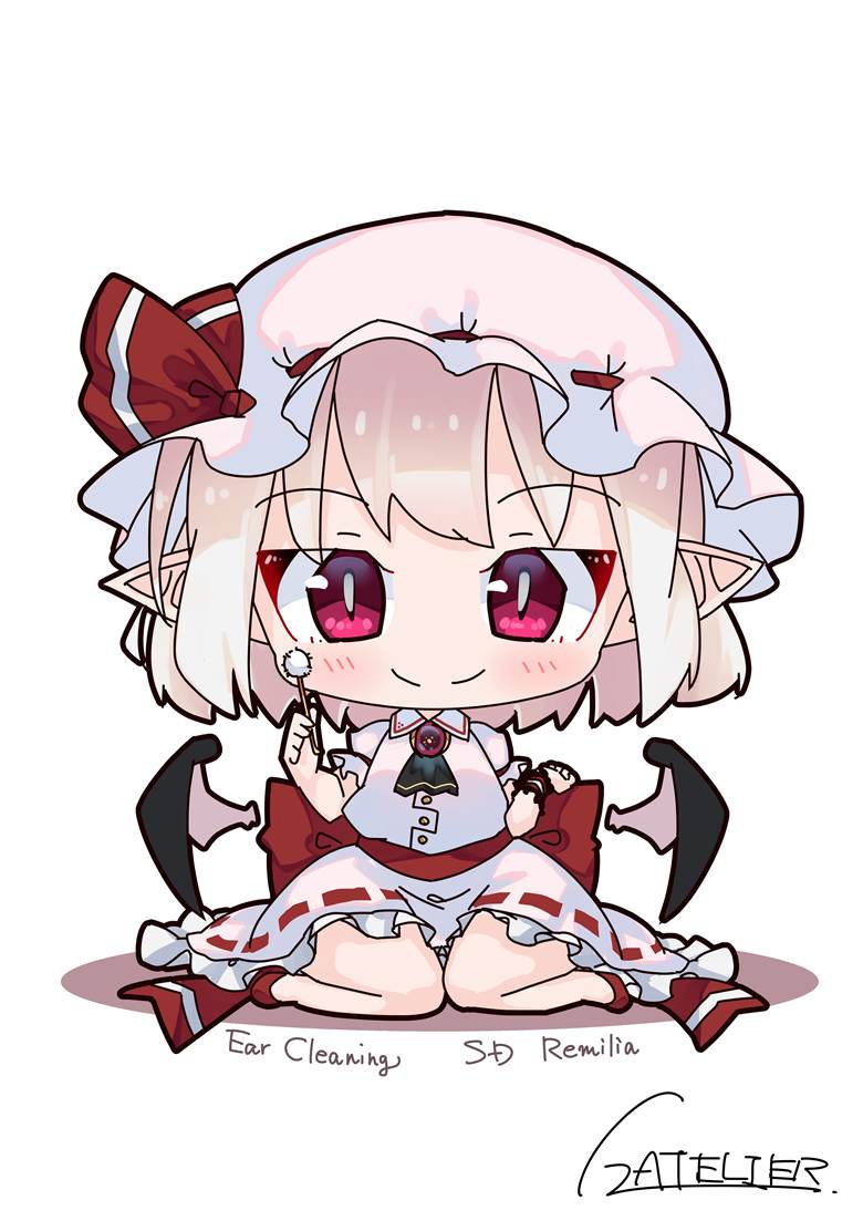 东方, 东方Project, 蕾米莉亚, 蕾米莉亚·斯卡蕾特, ear cleaning, lap pillow