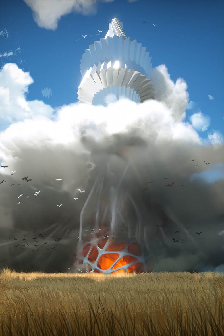 tower|阿鹿的alu的云层天空插画图片