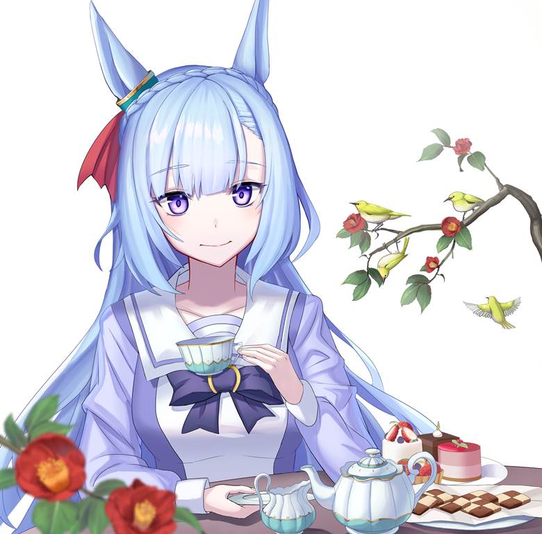 大小姐,皇冠辫,皇冠辫子,目白阿尔丹,赛马娘芦毛灰姑娘图片