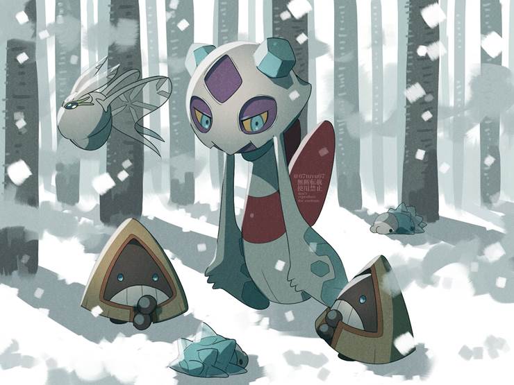 雪|插画师雪降つゆ的雪妖女插画图片