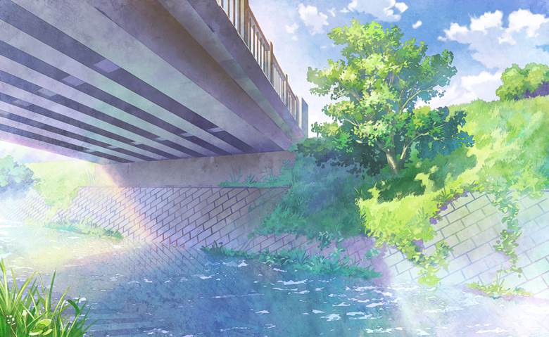 河川敷|I.C.Tanaka的pixiv奇幻风景插画图片
