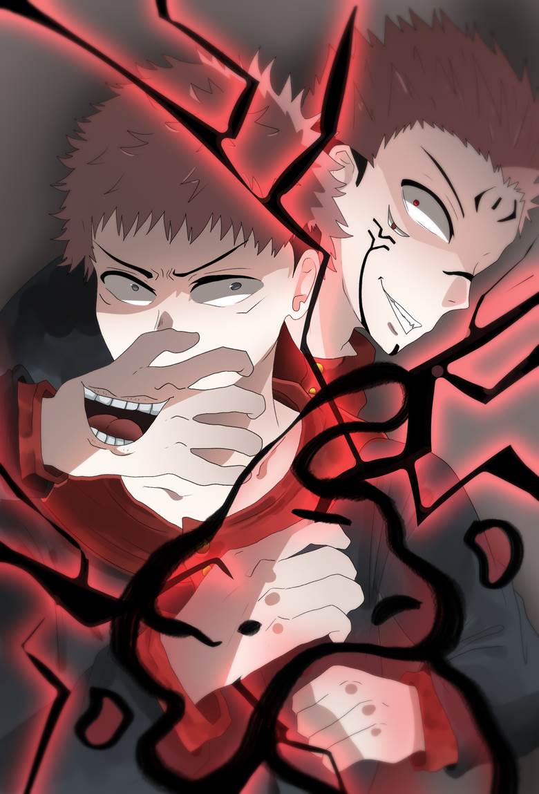 Sukuna/Itadori, Yuji Itadori, Jujutsu Kaisen, Sukuna, Ryomen Sukuna