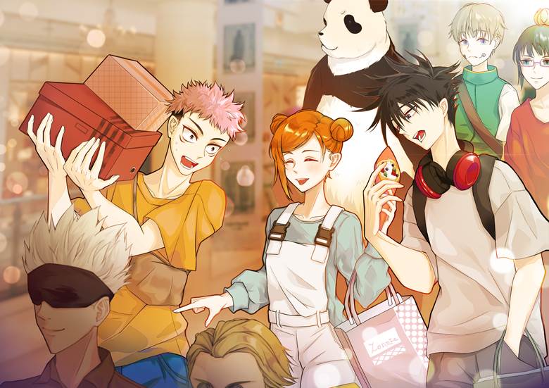 Jujutsu Kaisen, 狗卷棘, 禅院真希, Yuji Itadori, 伏黑惠, Nobara Kugisaki, Satoru Gojo, 咒术回战100收藏, Kento Nanami