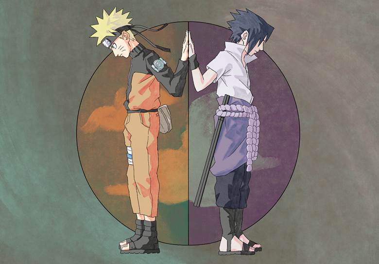 Team 7, 漩涡鸣人, copic马克笔, 数码, 宇智波佐助, 鸣人 or 火影