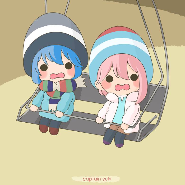 ∑(⊙д⊙)|captainyuki的摇曳露营插画图片
