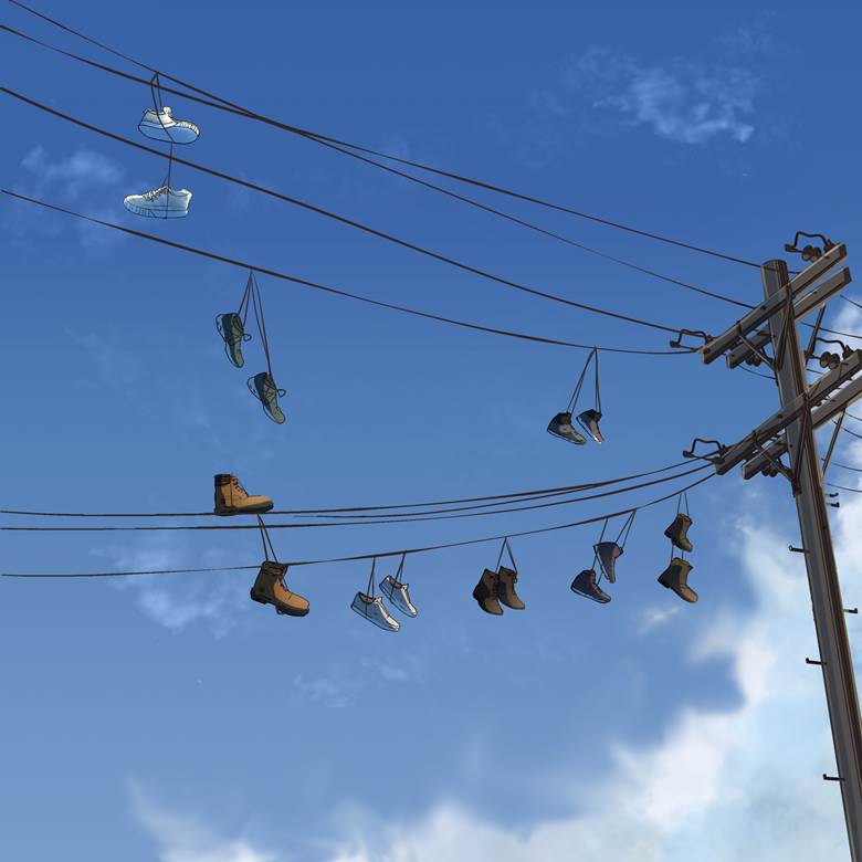 靴と空|nine／イラスト的pixiv云层插画图片