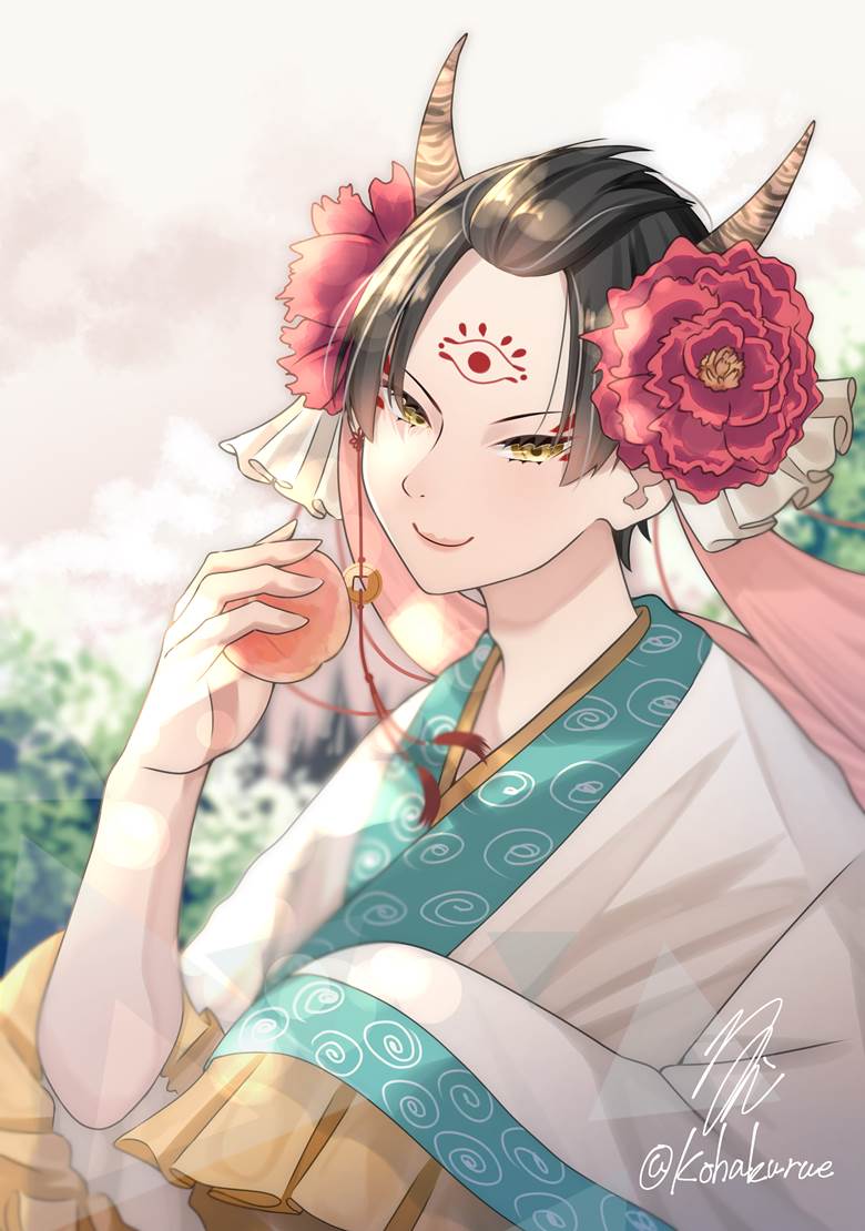 神獣白泽るえ的鬼灯的冷彻插画图片