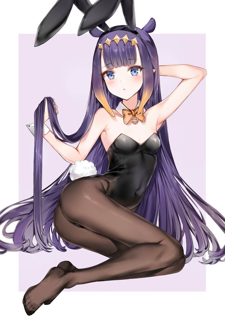 一伊那尔栖, Hololive, Hololive 英语, 兔女郎, 虚拟主播, 黑丝袜, Virtual YouTuber 5000+ bookmarks