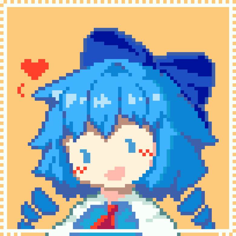 Chirno, Touhou Project, Touhou, pixel art