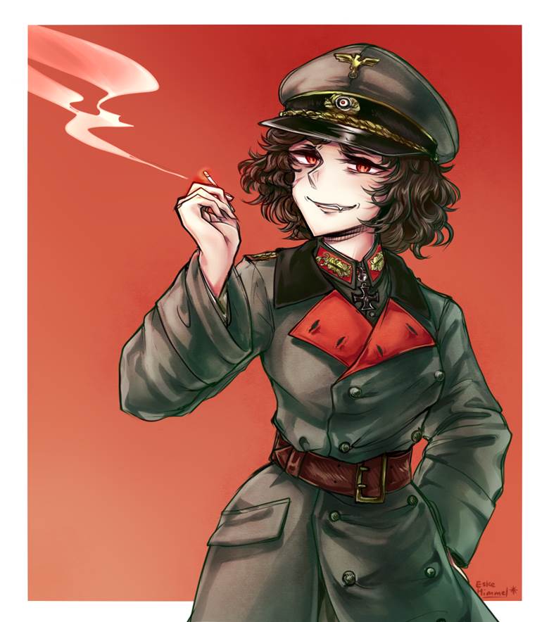 军事, 军装, woman, smoking, 香烟, 德军, 第二次世界大战, female soldier, 纳粹