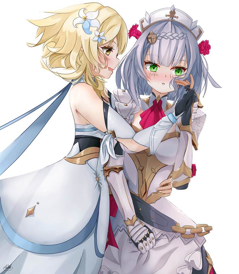 Genshin Impact, firefly, 诺艾尔, 游戏, 可爱, 女孩子, 诺艾尔（原神）, 萤（原神）