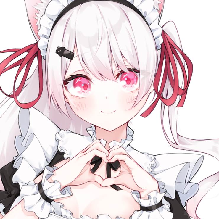 粉色头发, 彩虹社, Yuika Shiina, 虚拟主播, 双马尾, 女仆装, 女仆, 女孩子, Virtual YouTuber 1000+ bookmarks