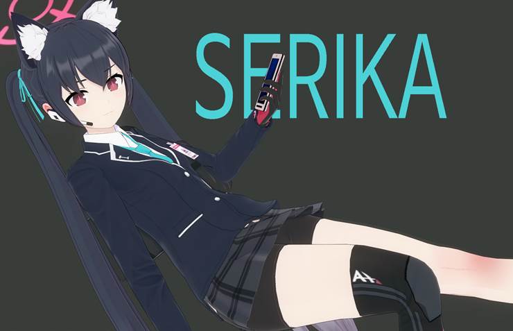 恋活, 碧蓝档案, 人物卡（恋活）, Kuromi Serika, school uniform with shorts