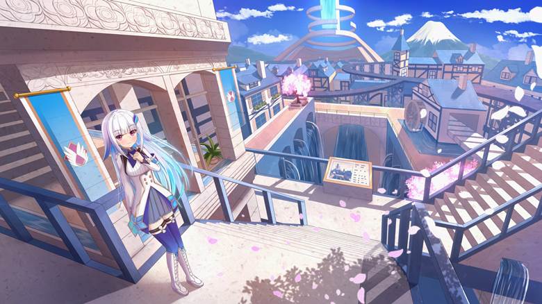 Nijisanji, Lize Helesta, girl, scenery, background, kneesocks