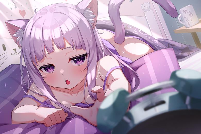 女孩子, 原创, 插画, cat ears, 胸部走光, 原创7500收藏, 萝莉