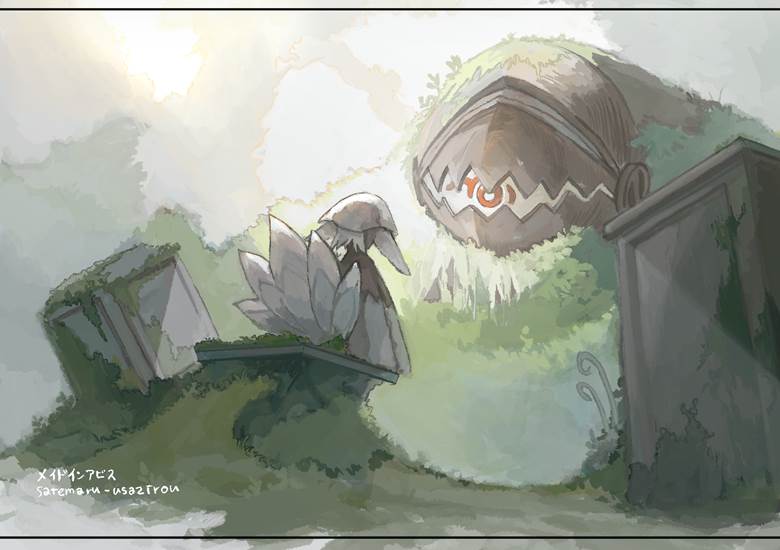 女孩子, 萝莉, 风景, background, plant, 来自深渊, Faputa, 兽耳, archeological site​