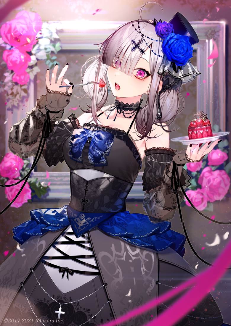 Kana Sukoya, 虚拟youtuber, 原作, mini hat, 哥特萝莉, rose, 虚拟YouTuber 50000收藏