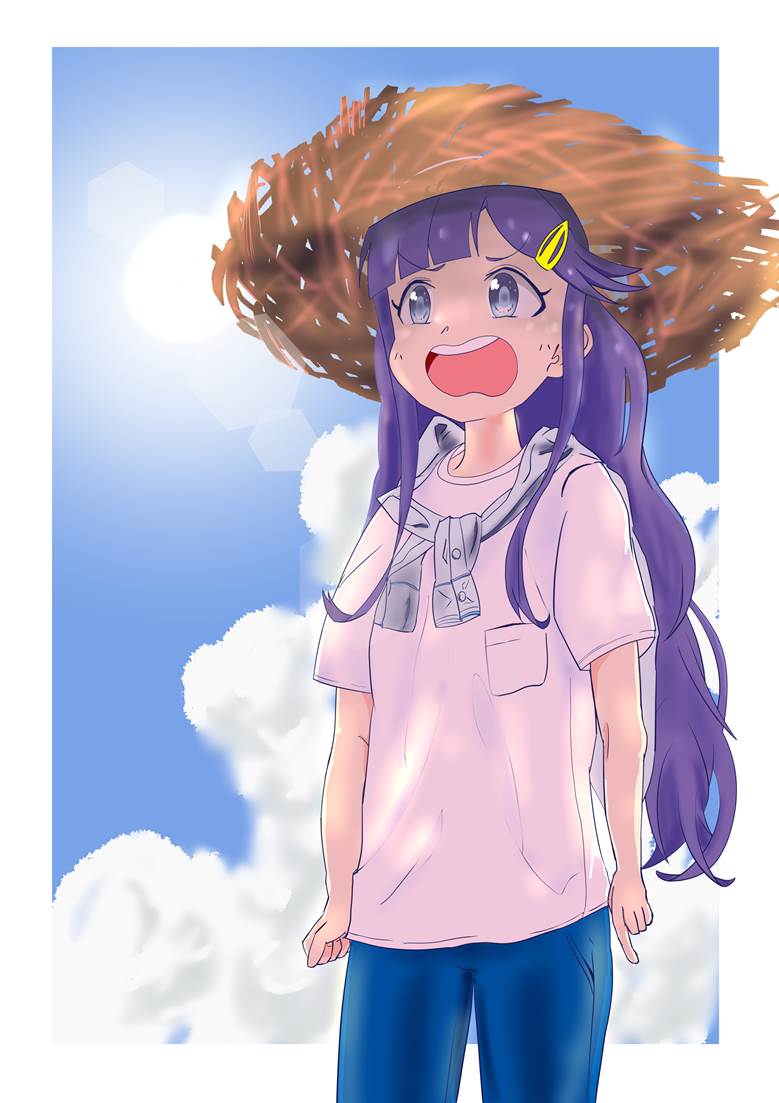 夏到来|なちゅらる的草帽少女插画图片