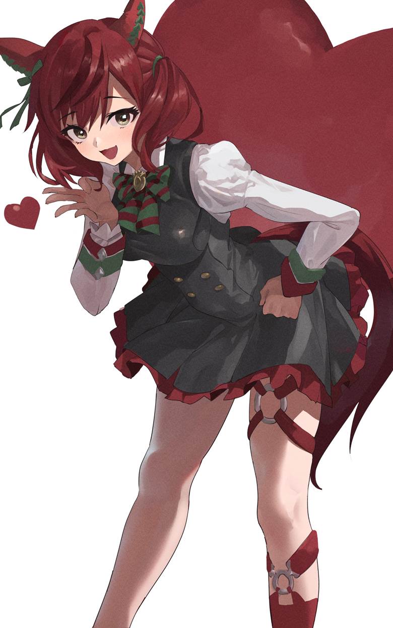 马娘, 赛马娘Pretty Derby, 优秀素质（赛马娘）, 女孩子, 优秀素质, 背心裙, leaning forward, 赛马娘Pretty Derby 1000收藏
