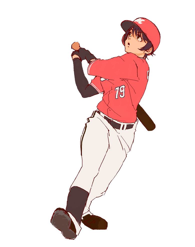 Yes雫ちゃん|とりてり的棒球运动插画图片