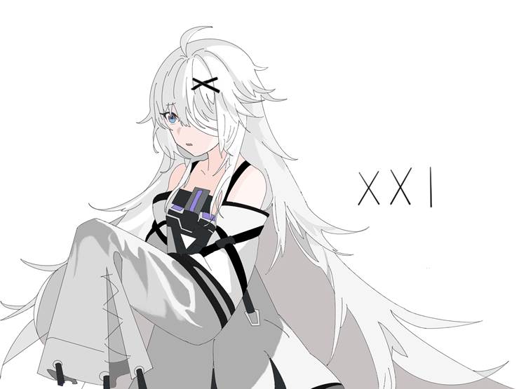 萝莉, 白发, 女孩子, 临摹, Punishing: Gray Raven, 21st, 战双帕弥什, 21号（战双帕弥什）, 战双帕弥什500收藏