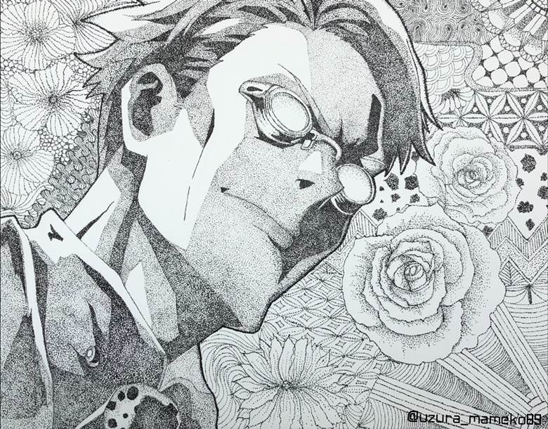 Jujutsu Kaisen, Kento Nanami, traditional, ink drawing