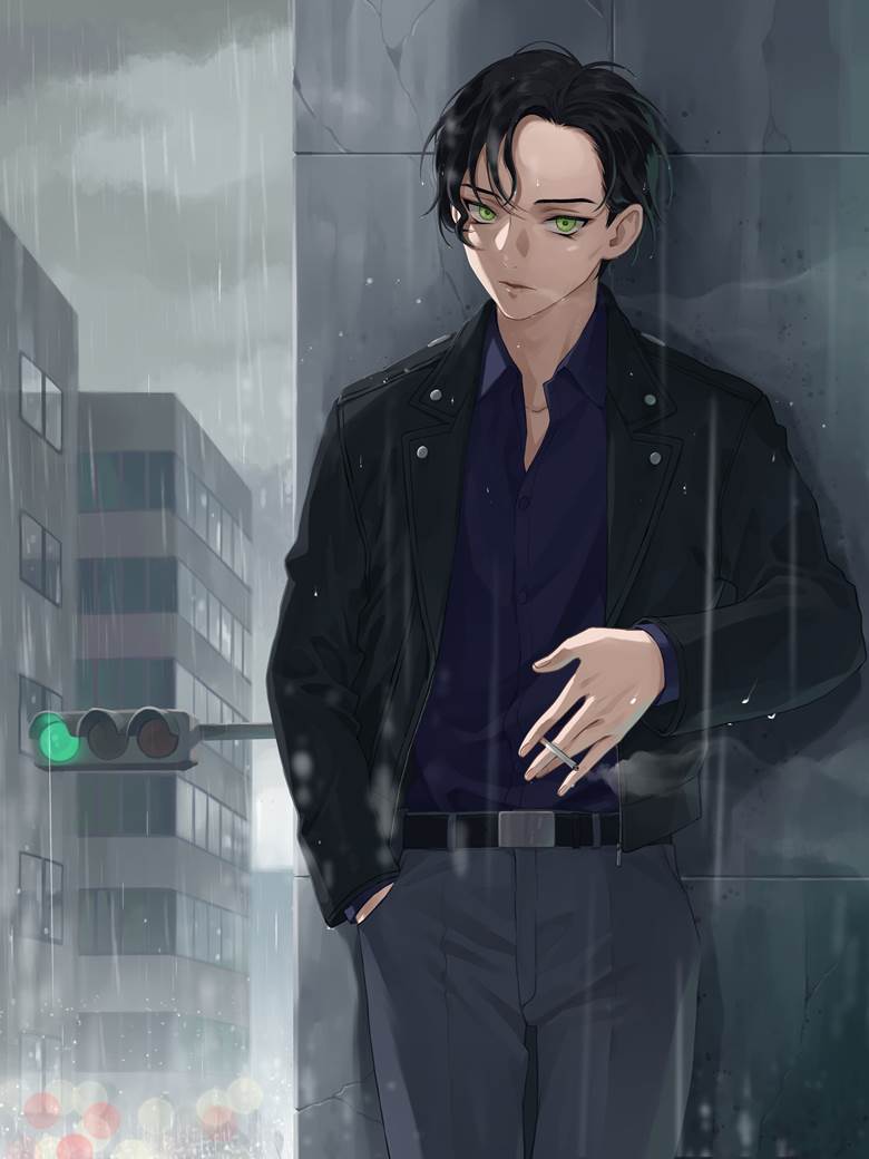 Shuichi Akai, 绯色的子弹, 名侦探柯南, rain, 香烟