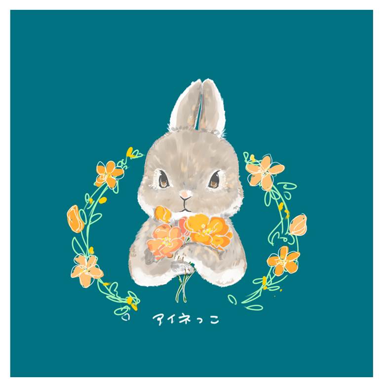 うさぎちゃん|アイネっこ的小兔子动物插画图片