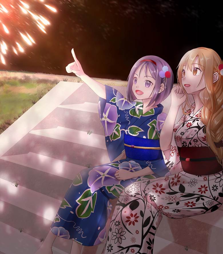 fireworks, yukata, asuna, yuuki, Yuuki (SAO), Yuuki/Asuna, Yuuki Konno, how it should have ended, Sword Art Online 100+ bookmarks