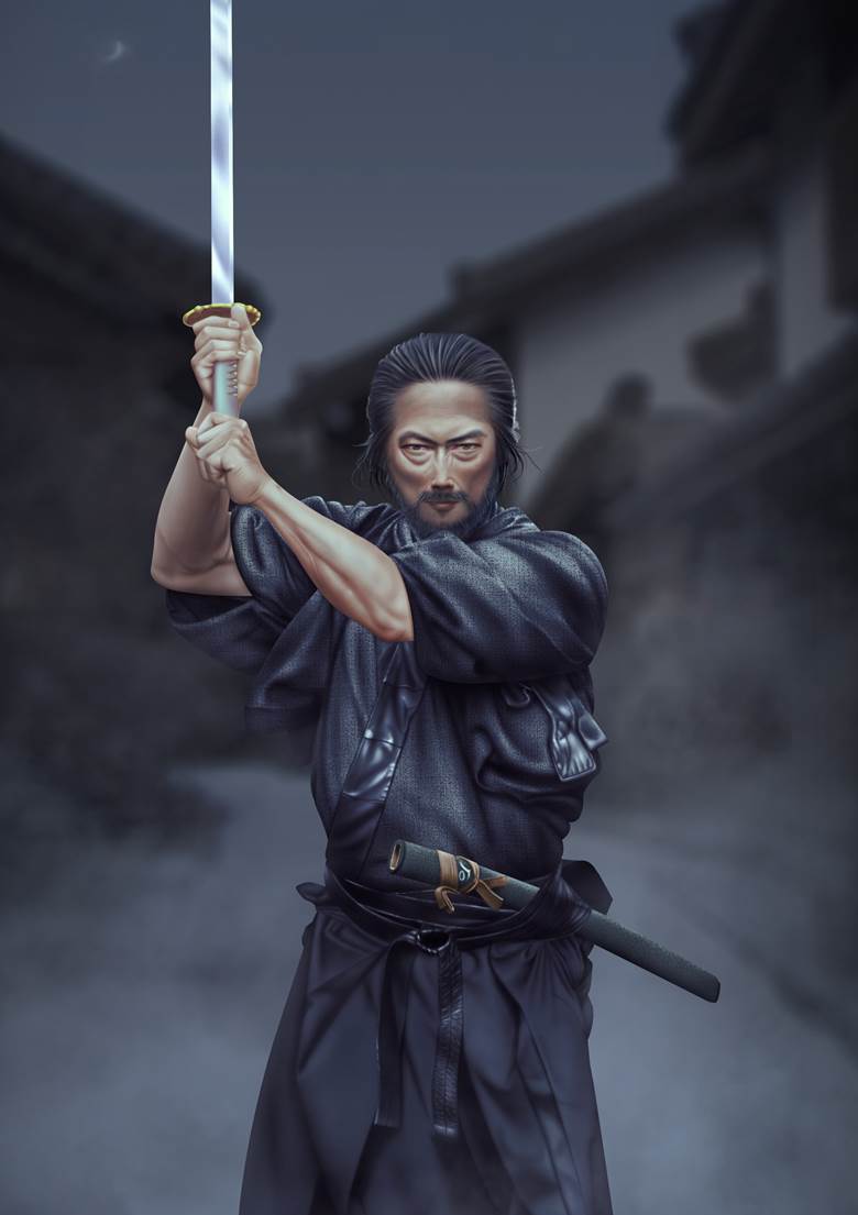 侍 暗斯的武士插画图片 Bobopic