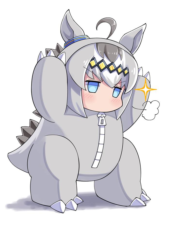 Oguri Cap (Uma Musume), 赛马娘Pretty Derby, 马娘, 灰色毛发的怪物（玩偶服）, 卧槽好可爱