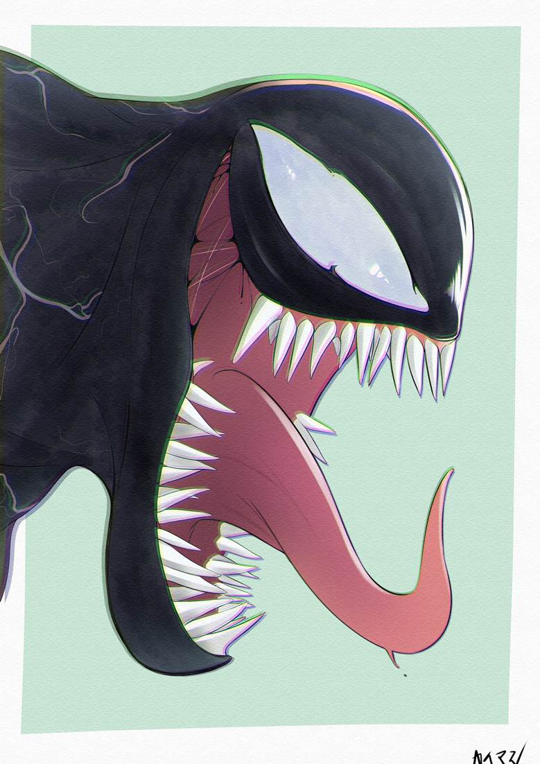 practicing, illustration, Venom (Marvel)