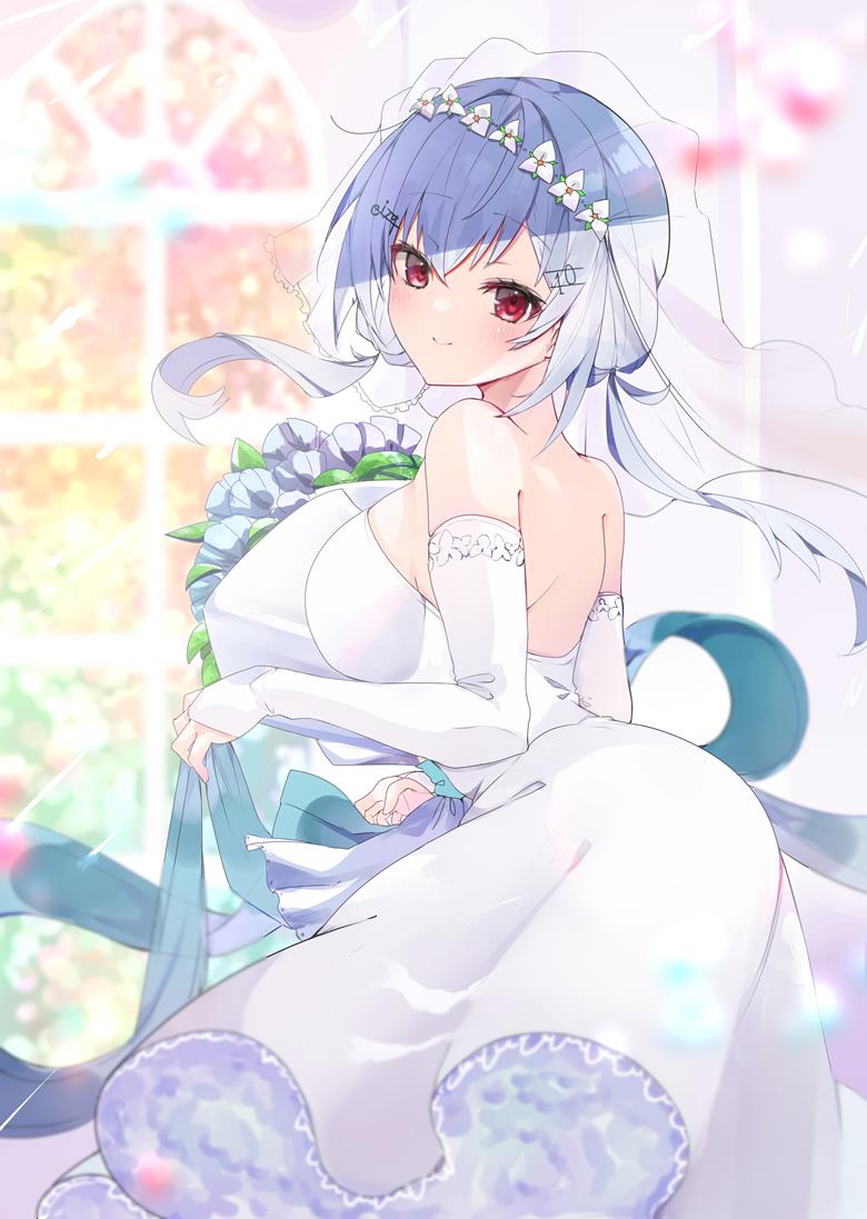 叶加濑冬雪, 彩虹社, 虚拟youtuber, June bride, 婚纱, Virtual YouTuber 1000+ bookmarks, 巨乳萝莉