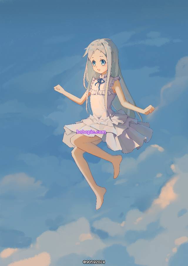 illustration,sky,天空,未闻花名,面码图片