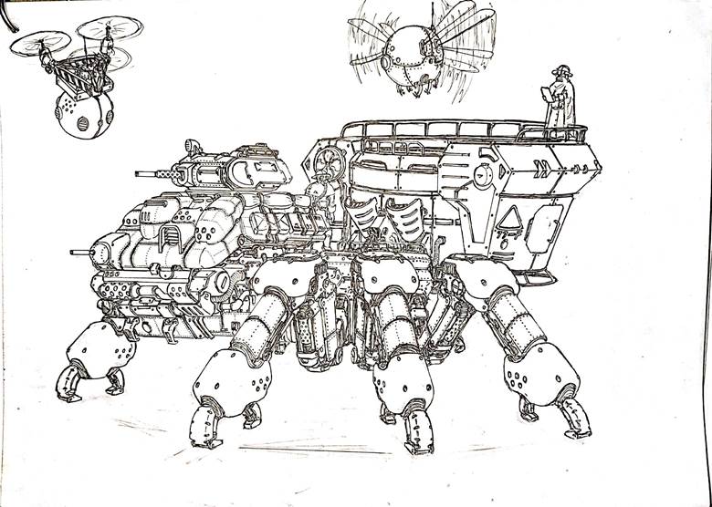 搜空機甲莊園主平平的科幻pixiv插畫圖片