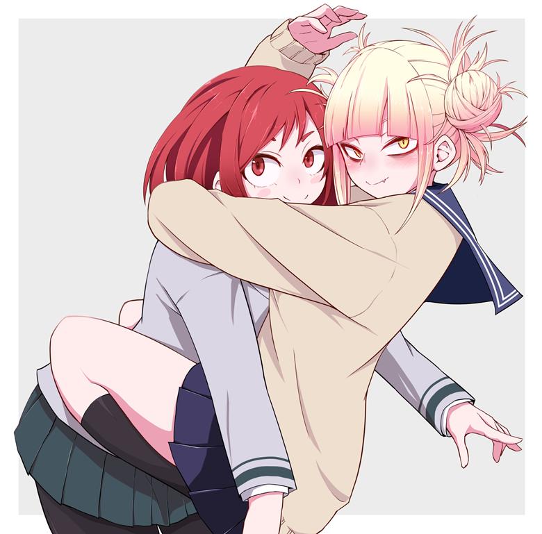 我的英雄学院, 渡我被身子, Himiko Toga, 丽日御茶子, Toga/Ochako, 女高中生, 我的英雄学院 1000收藏