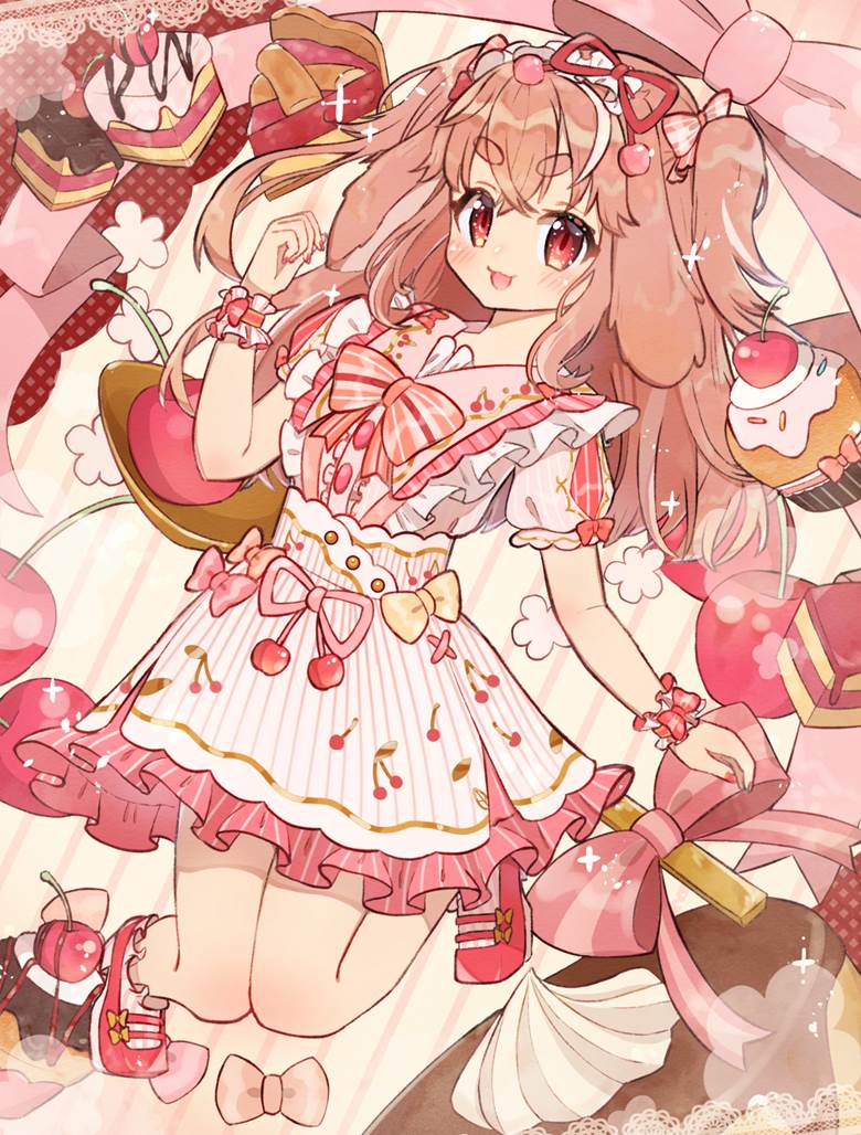 女孩子, 原创, 兽耳, lolita, 原创, sweets, bunny ears, 兽耳, cherry