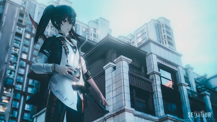 Punishing: Gray Raven, 女孩子, science fiction, scenery, space, Lucia, 风景, 涂鸦