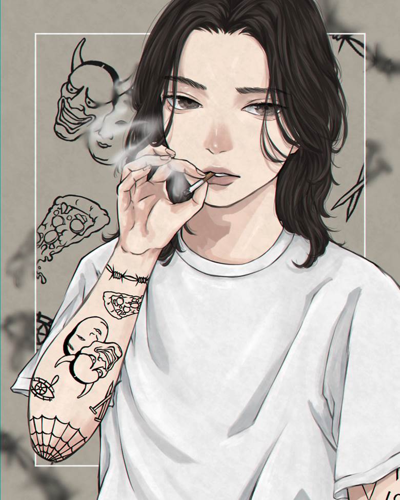 |TakuyaSeki的纹身人物插画图片