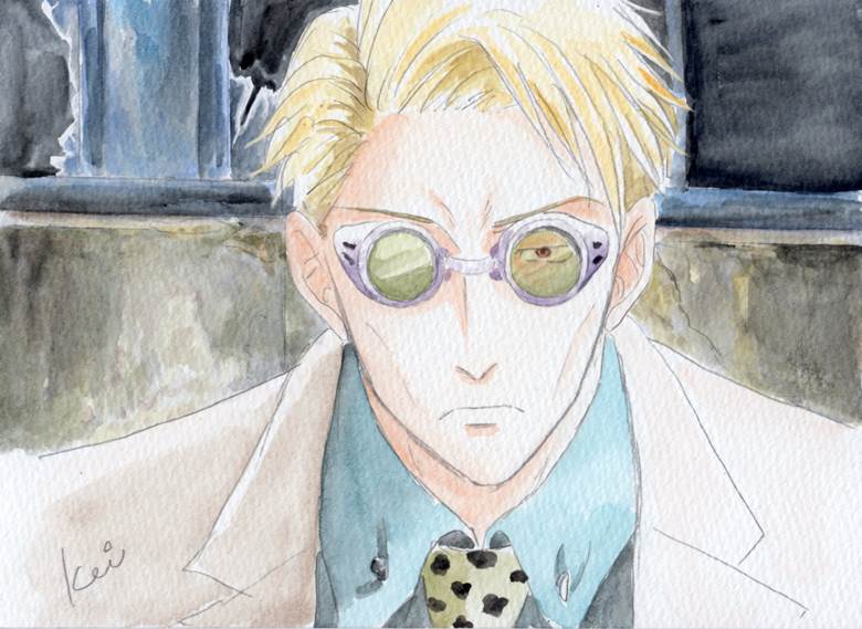 Jujutsu Kaisen, Kento Nanami, traditional, analog illustration