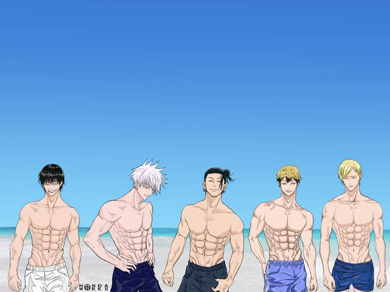 Jujutsu Kaisen, Satoru Gojo, 夏油杰, Toji Zenin, Kento Nanami, 七海海, Naoya Zenin, Naoya Zenin, 伏黑甚尔