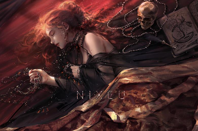 illustration, original works, original, fantasy, creation, girl, doodle, practice, original character, scenery