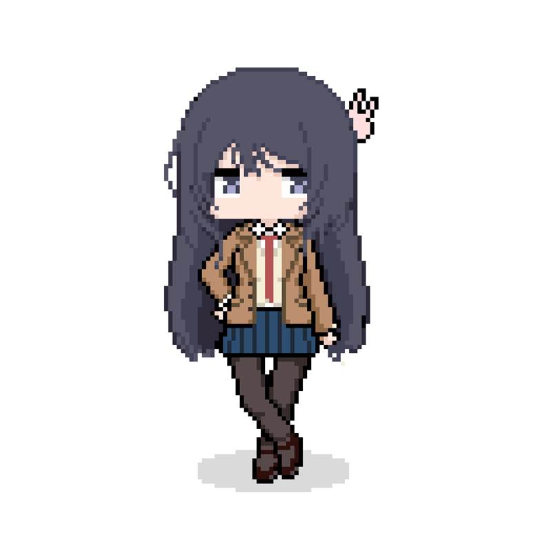 pixel art, Rascal Does Not Dream Series, Rascal Does Not Dream of Bunny Girl Senpai, Mai Sakurajima