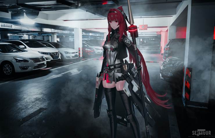 Punishing: Gray Raven, Willa, 女孩子, 机娘, scenery, space, 风景, 涂鸦