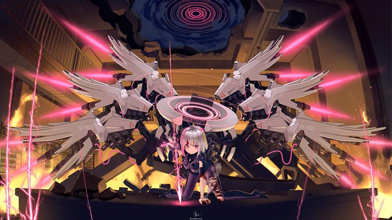 原创, 机娘, 白发, angel