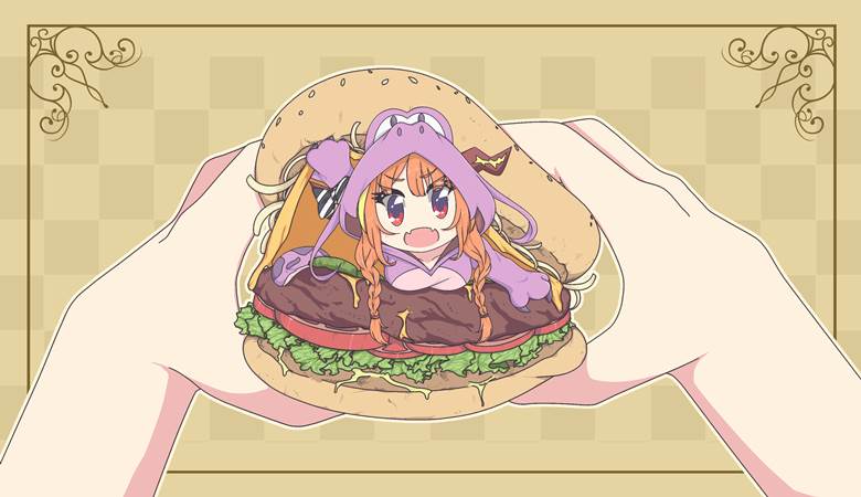 Breakfast M○○○ F○○○|森つなだ的汉堡包美食插画图片