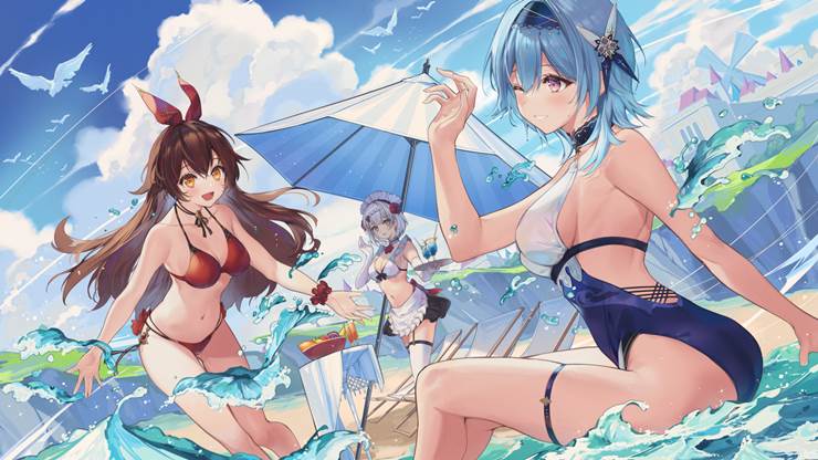 度假|插画师necmi初画集的安柏插画图片