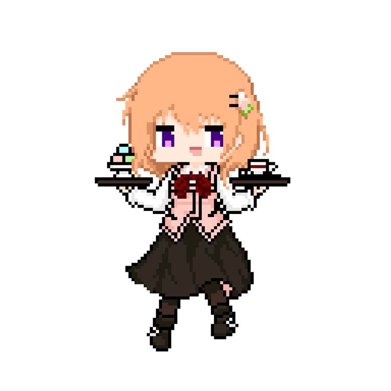 pixel art, uniform, girl, Is the Order a Rabbit?, Is the Order a Rabbit?, Cocoa Hoto, Cocoa