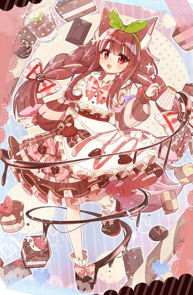 女孩子, 原创, 兽耳, lolita, 原创, sweets, 兽耳, chocolate, 食物100收藏, Original 300+ bookmarks