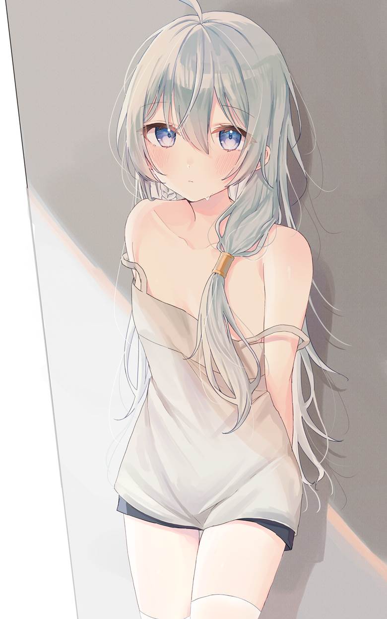 大腿, 白发, 女孩子, camisole, 魔女之旅, 伊蕾娜, 平胸